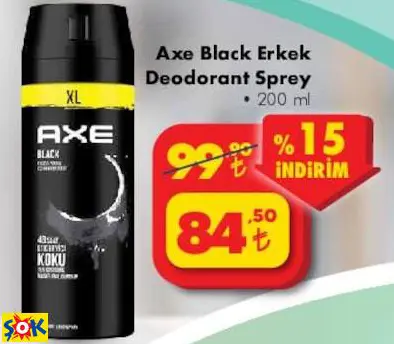 AXE BLACK ERKEK DEODORANT SPREY AXE BLACK ERKEK DEODORANT SPREY